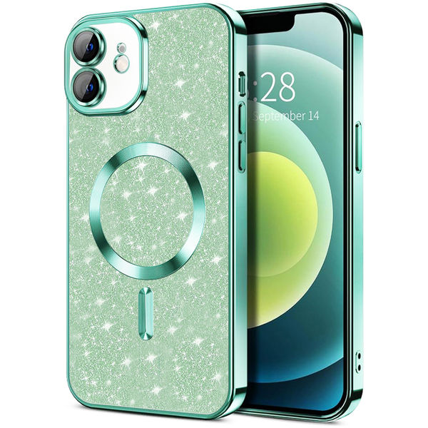 Techsuit - Luxury Glitter MagSafe - iPhone 12 - Light Green