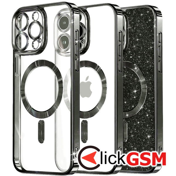 Techsuit - Luxury Glitter MagSafe - iPhone 12 Pro Max - Black