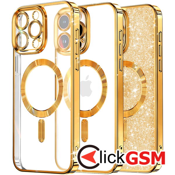 Techsuit - Luxury Glitter MagSafe - iPhone 12 Pro Max - Gold