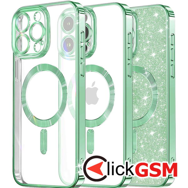 Techsuit - Luxury Glitter MagSafe - iPhone 12 Pro - Light Green