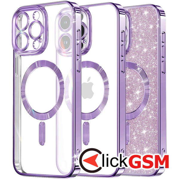 Techsuit - Luxury Glitter MagSafe - iPhone 12 Pro - Light Purple