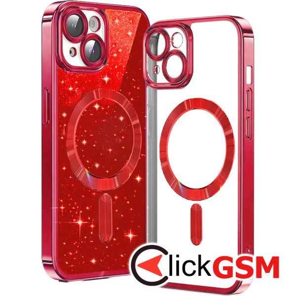 Techsuit - Luxury Glitter MagSafe - iPhone 14 - Red