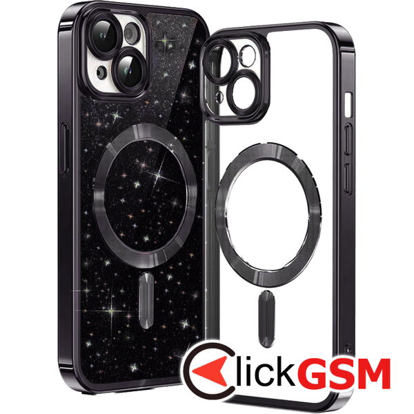 Techsuit - Luxury Glitter MagSafe - iPhone 14 Plus - Black