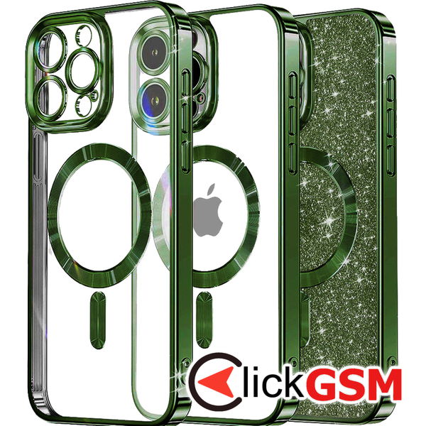 Techsuit - Luxury Glitter MagSafe - iPhone 14 Pro Max - Deep Green