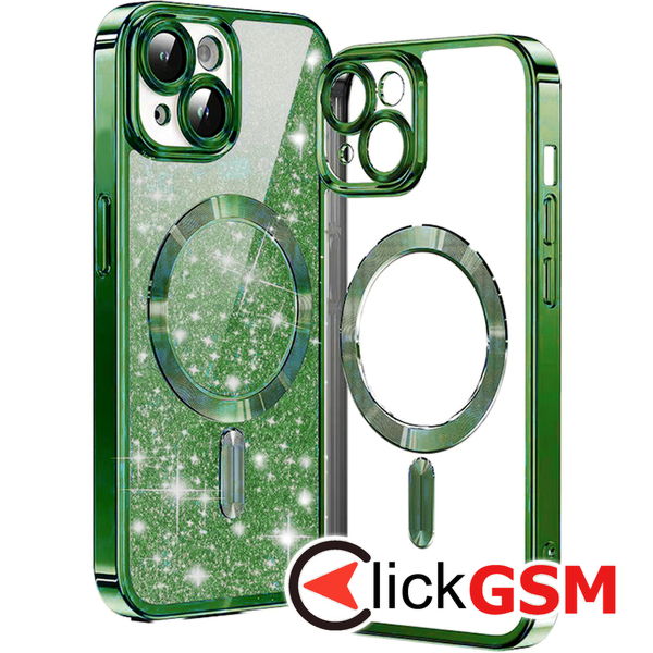 Techsuit - Luxury Glitter MagSafe - iPhone 15 - Deep Green