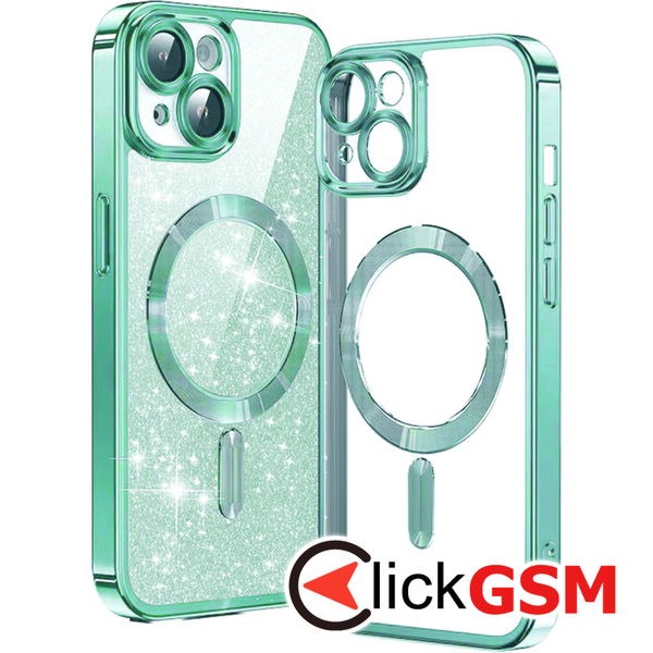 Techsuit - Luxury Glitter MagSafe - iPhone 15 - Light Green