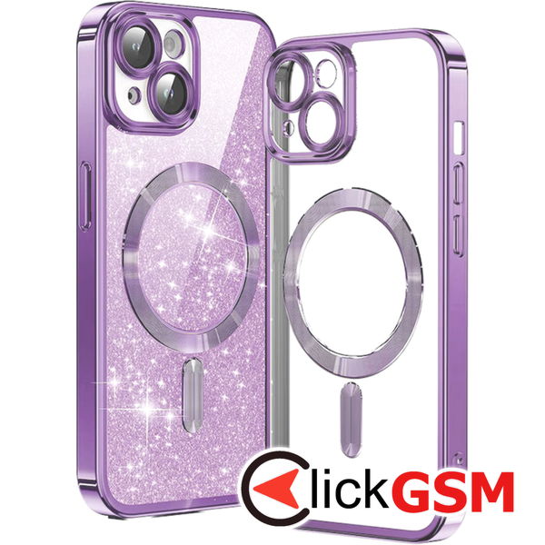 Techsuit - Luxury Glitter MagSafe - iPhone 15 - Light Purple