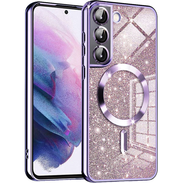 Techsuit - Luxury Glitter MagSafe - Samsung Galaxy S21 5G - Light Purple