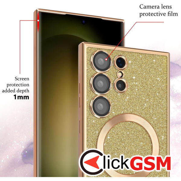 Techsuit - Luxury Glitter MagSafe - Samsung Galaxy S21 5G - Rose Gold