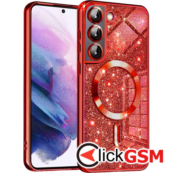 Techsuit - Luxury Glitter MagSafe - Samsung Galaxy S21 FE 5G - Red