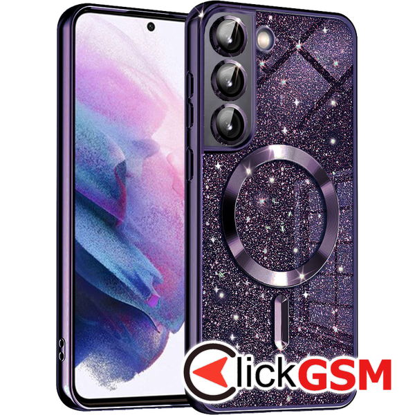 Techsuit - Luxury Glitter MagSafe - Samsung Galaxy S21 FE 5G - Deep Purple