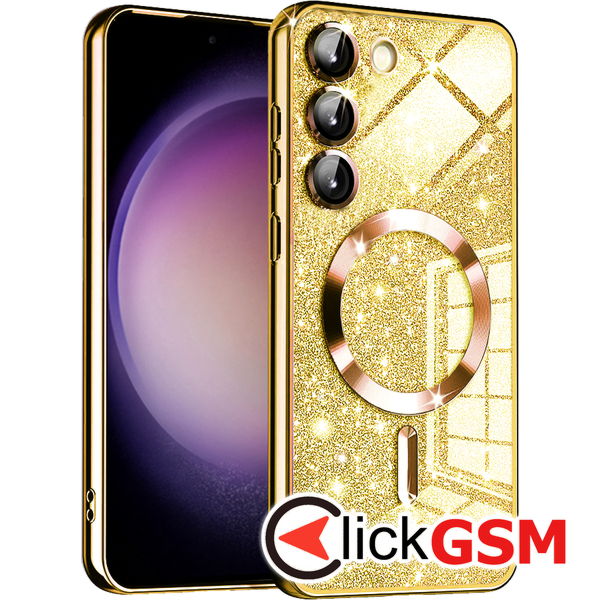 Techsuit - Luxury Glitter MagSafe - Samsung Galaxy S23 - Gold