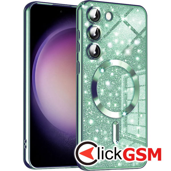 Techsuit - Luxury Glitter MagSafe - Samsung Galaxy S23 - Light Green