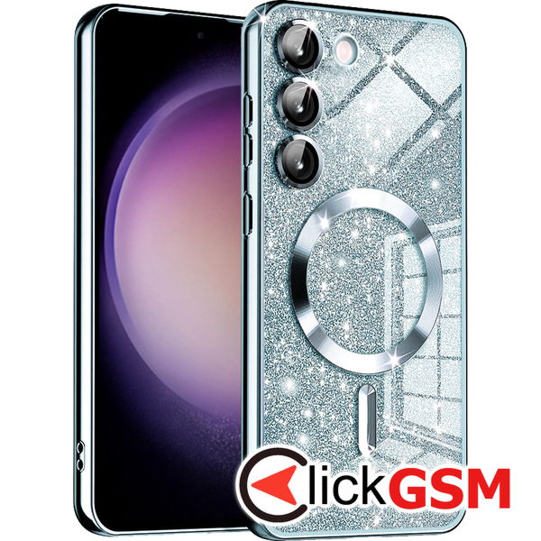 Techsuit - Luxury Glitter MagSafe - Samsung Galaxy S23 Plus - Light Blue