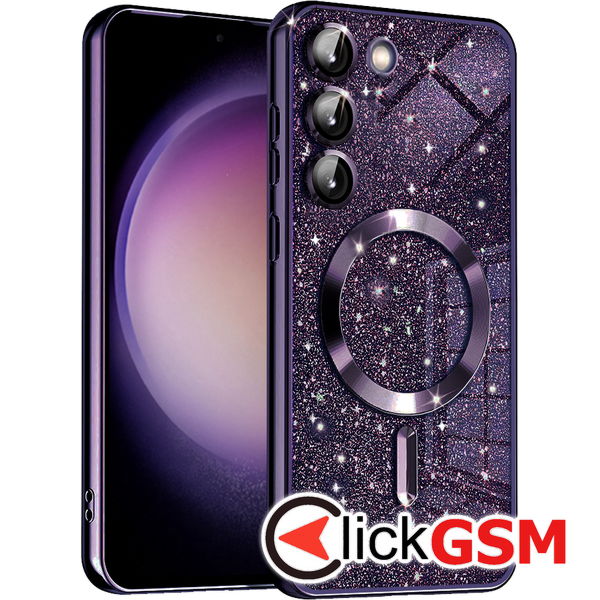 Techsuit - Luxury Glitter MagSafe - Samsung Galaxy S23 Plus - Deep Purple