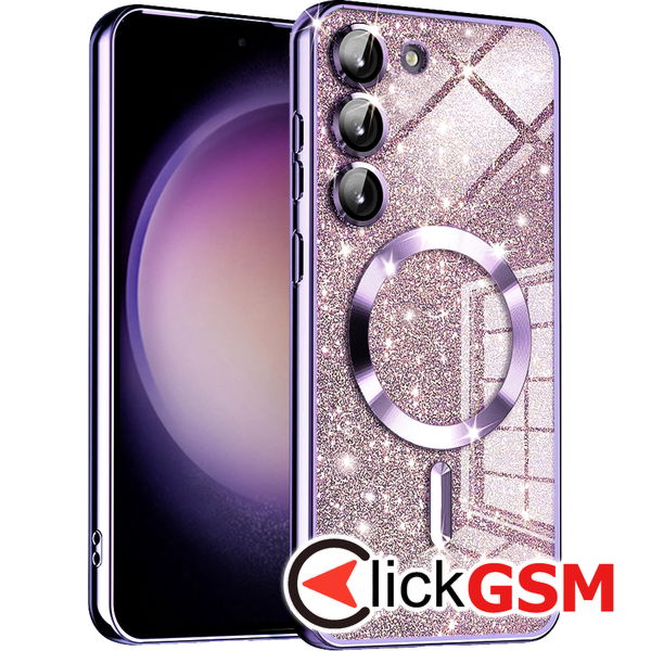 Techsuit - Luxury Glitter MagSafe - Samsung Galaxy S23 Plus - Light Purple