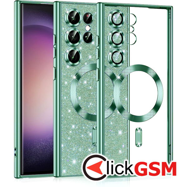 Techsuit - Luxury Glitter MagSafe - Samsung Galaxy S23 Ultra - Light Green