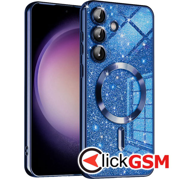 Techsuit - Luxury Glitter MagSafe - Samsung Galaxy S23 FE - Deep Blue