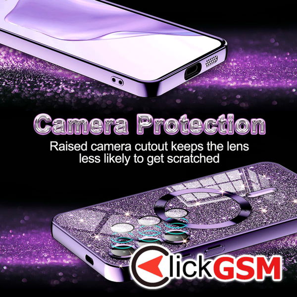 Techsuit - Luxury Glitter MagSafe - Samsung Galaxy S23 FE - Deep Blue