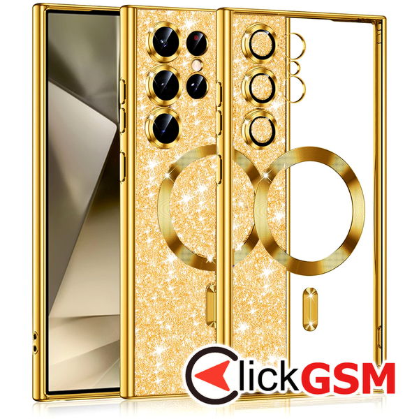 Techsuit - Luxury Glitter MagSafe - Samsung Galaxy S24 Ultra - Gold