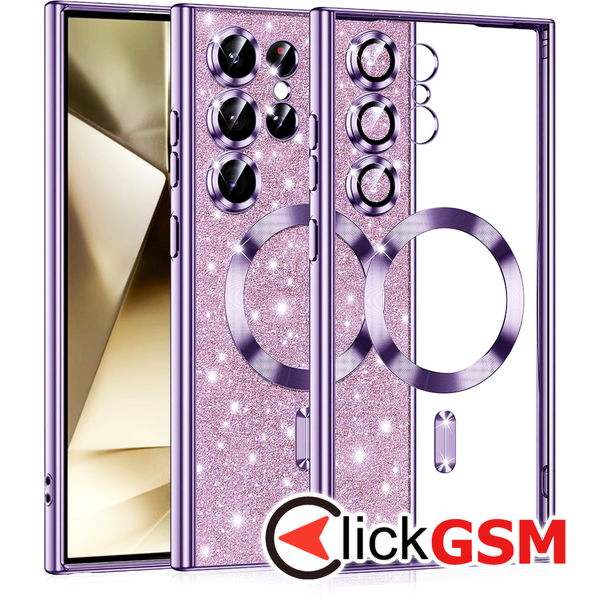 Techsuit - Luxury Glitter MagSafe - Samsung Galaxy S24 Ultra - Light Purple