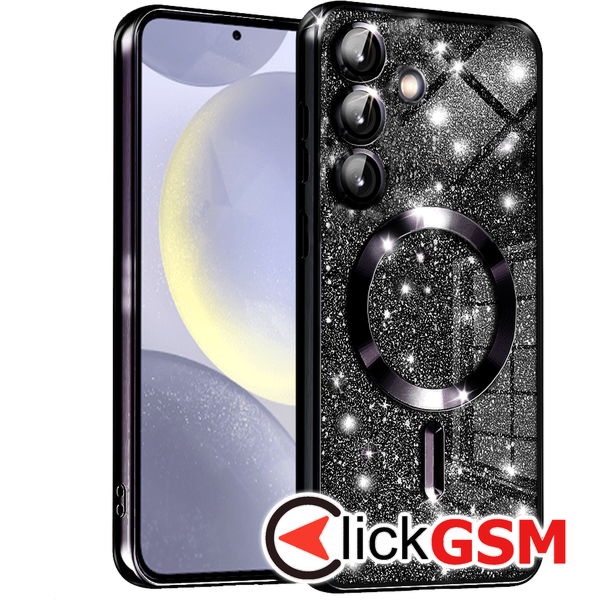 Techsuit - Luxury Glitter MagSafe - Samsung Galaxy S24 Plus - Black