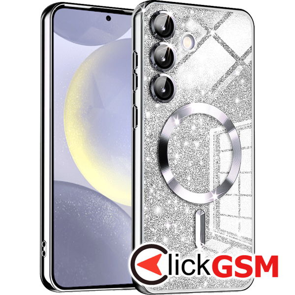 Techsuit - Luxury Glitter MagSafe - Samsung Galaxy S24 Plus - Silver