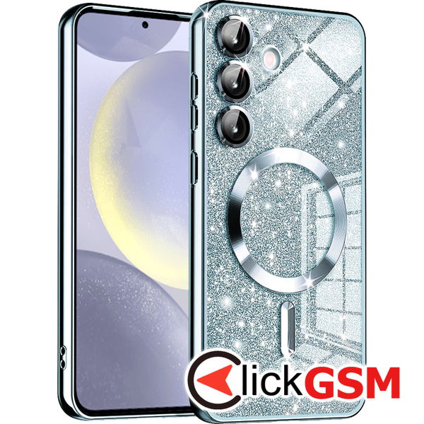 Techsuit - Luxury Glitter MagSafe - Samsung Galaxy S24 Plus - Light Blue