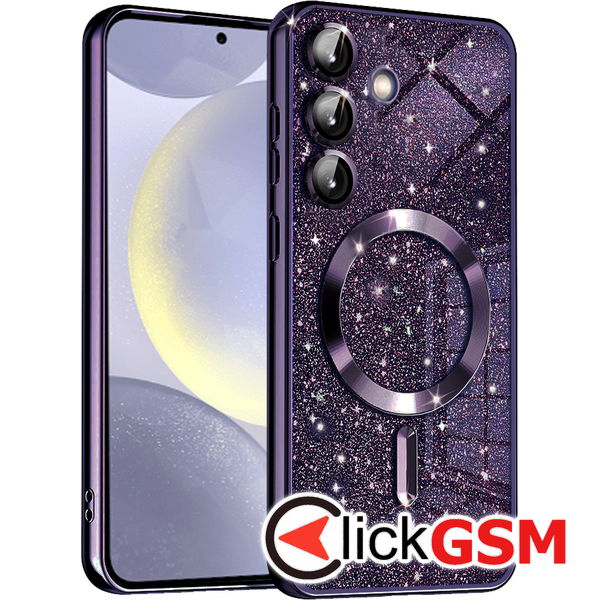 Techsuit - Luxury Glitter MagSafe - Samsung Galaxy S24 - Deep Purple