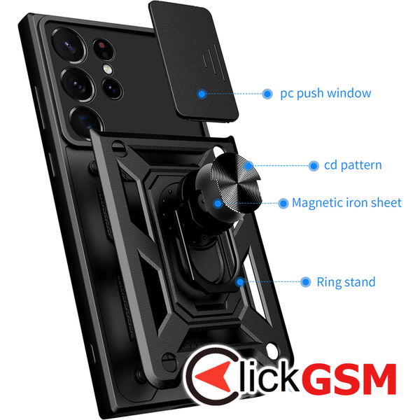 Techsuit - CamShield Series - Samsung Galaxy S23 Ultra - Blue