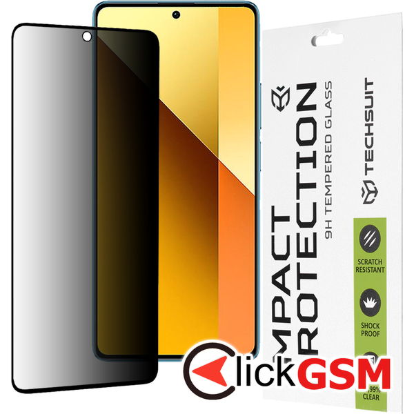 Techsuit - 111D Privacy Full Glue - Xiaomi Redmi Note 13 5G - Black