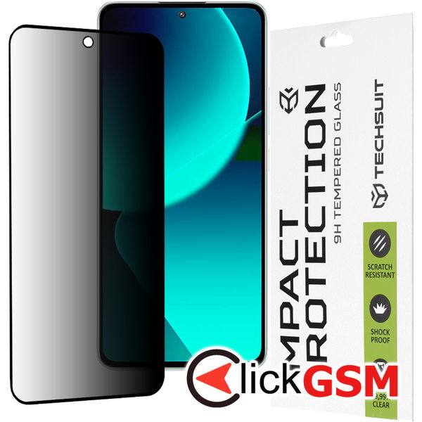 Techsuit - 111D Privacy Full Glue - Xiaomi 13T / 13T Pro - Black