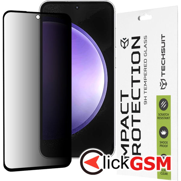 Techsuit - 111D Privacy Full Glue - Samsung Galaxy S23 FE - Black
