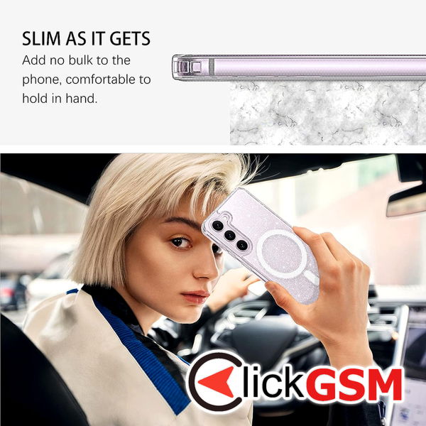 Techsuit - SparkleSkin MagSafe Series - Samsung Galaxy S23 Plus - Clear