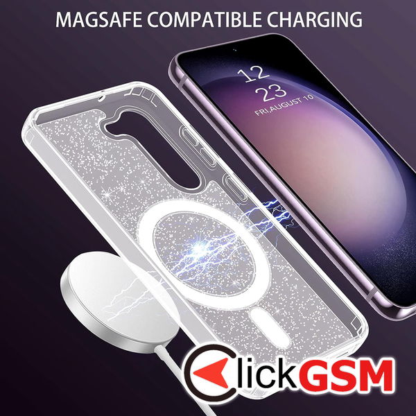 Techsuit - SparkleSkin MagSafe Series - Samsung Galaxy S23 Plus - Clear