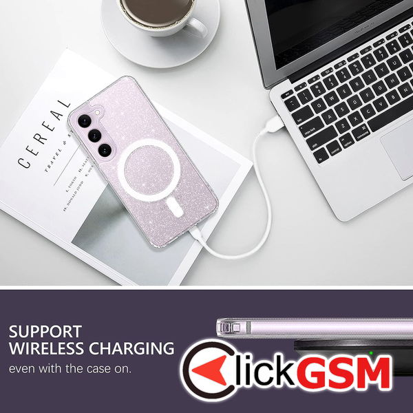 Techsuit - SparkleSkin MagSafe Series - Samsung Galaxy S23 Plus - Clear