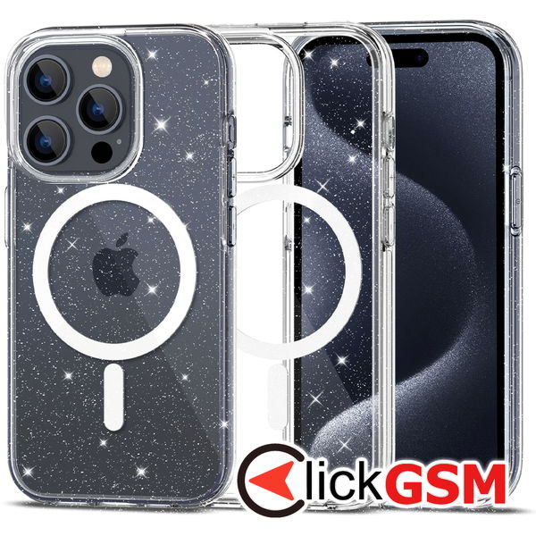 Techsuit - SparkleSkin MagSafe Series - iPhone 15 Pro Max - Clear