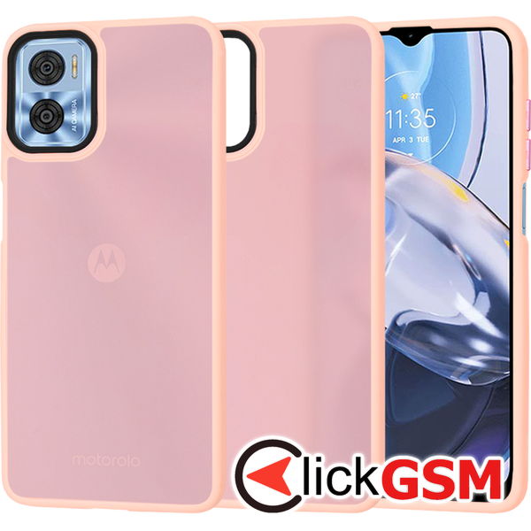Techsuit - HaloFrost Series - Motorola Moto E22 / Moto E22i - Pink