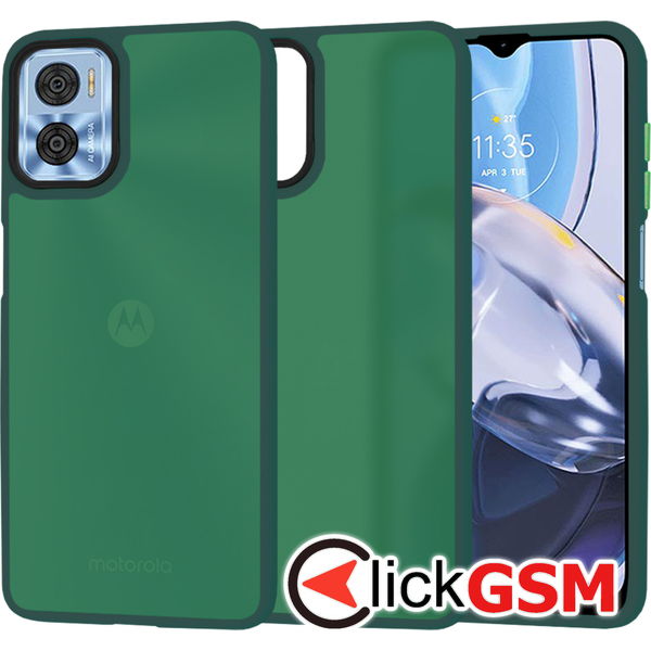 Techsuit - HaloFrost Series - Motorola Moto E22 / Moto E22i - Midnight Green