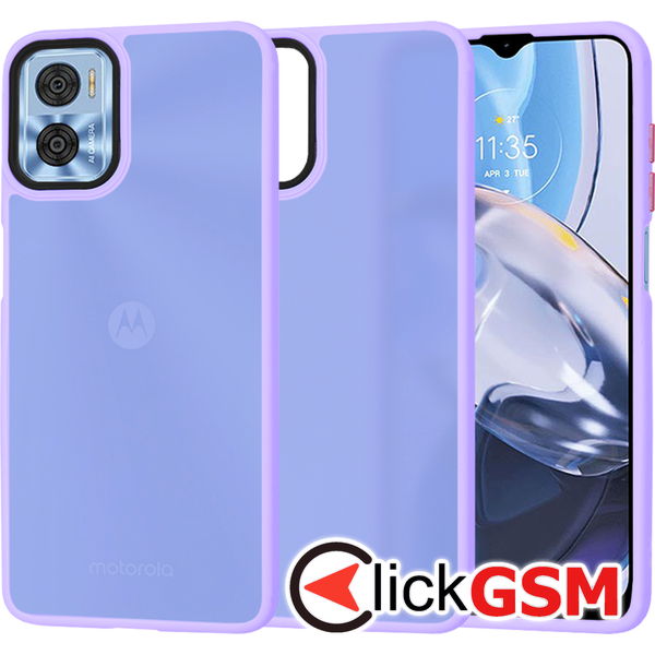 Techsuit - HaloFrost Series - Motorola Moto E22 / Moto E22i - Light Purple