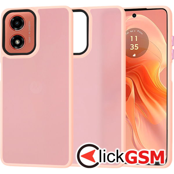 Techsuit - HaloFrost Series - Motorola Moto G04 / Moto G04s / Moto G24 / Moto E14 - Pink