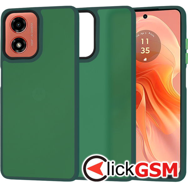 Techsuit - HaloFrost Series - Motorola Moto G04 / Moto G04s / Moto G24 / Moto E14 - Midnight Green