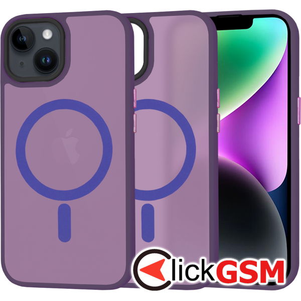 Techsuit - HaloFrost MagSafe Series - iPhone 14 - Deep Purple