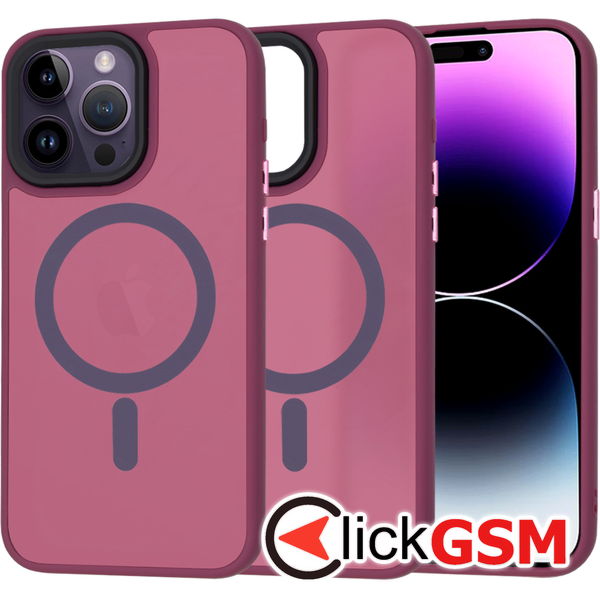 Techsuit - HaloFrost MagSafe Series - iPhone 14 Pro Max - Bordeaux