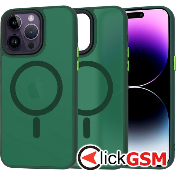 Techsuit - HaloFrost MagSafe Series - iPhone 14 Pro Max - Midnight Green