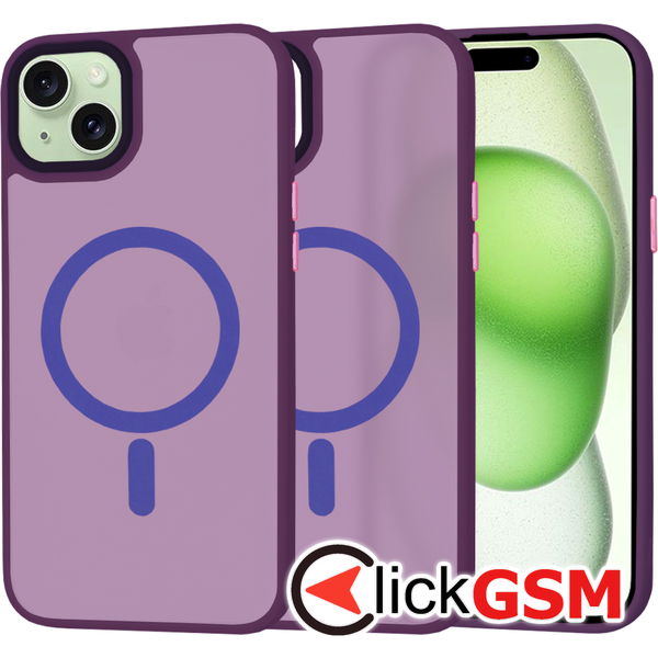 Techsuit - HaloFrost MagSafe Series - iPhone 15 Plus - Deep Purple