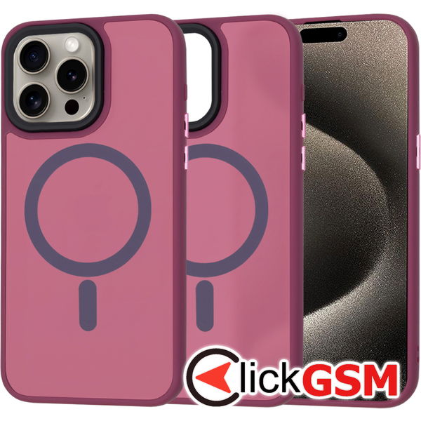 Techsuit - HaloFrost MagSafe Series - iPhone 15 Pro Max - Bordeaux