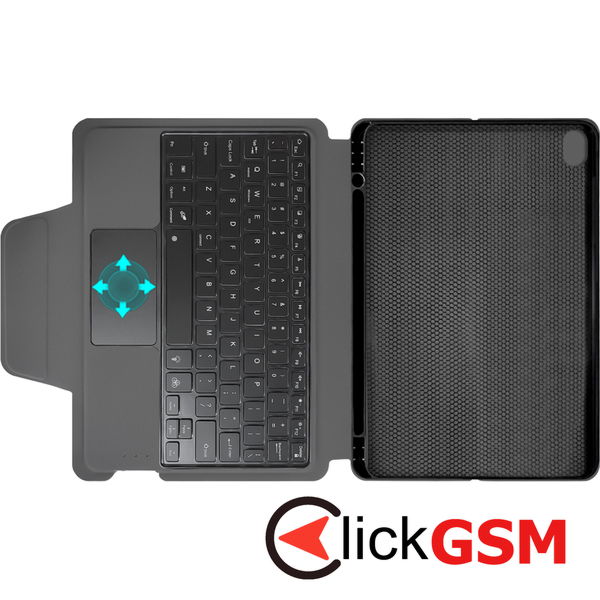 Techsuit - KeyTab Pro + Screen Protector (with RGB Wireless Keyboard/Stylus Pen Holder) - iPad Air 4 (2020)/Air 5 (2022)/Air 11 (2024) - Black