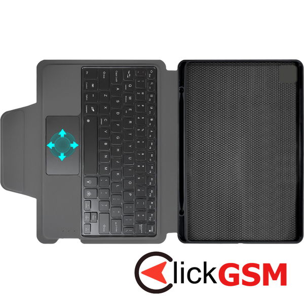 Techsuit - KeyTab Pro + Screen Protector (with RGB Wireless Keyboard/Stylus Pen Holder) - iPad Pro 11 (2018 / 2020 / 2021 / 2022) - Black