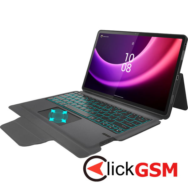 Techsuit - KeyTab Pro + Screen Protector (with RGB Wireless Keyboard) - Lenovo Tab P11 Gen 2 11.5 - Black